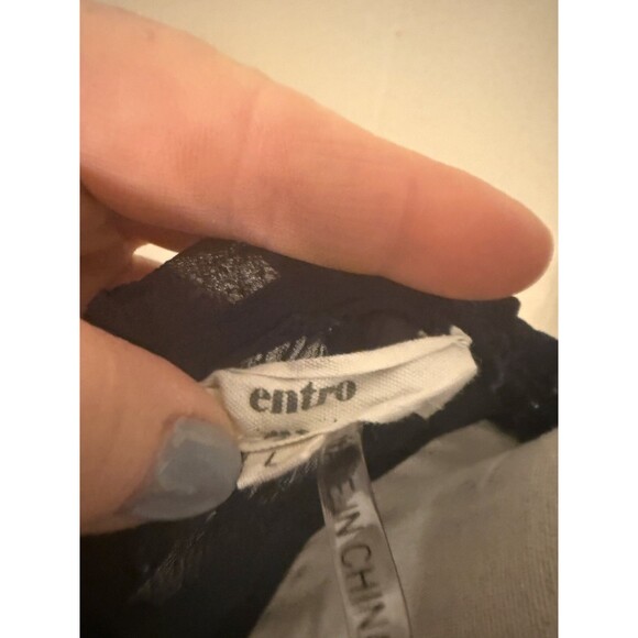 Entro Navy Short Sleeve shirt front tie size L - Picture 3 of 4